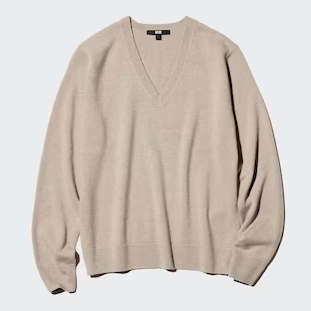 Uniqlo, 100% Cashmere V Neck Jumper
