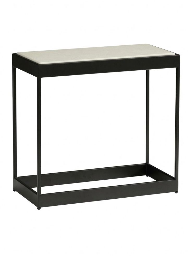 Pottery Barn, Presidio Rectangular Stone Side Table