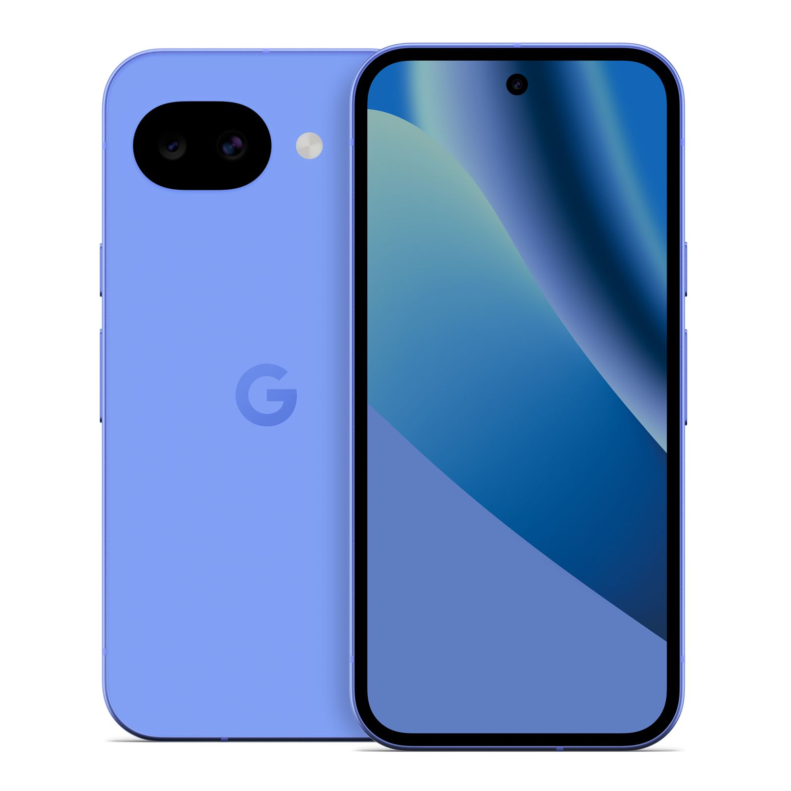 Google Pixel 10a render in the Lavender colorway.