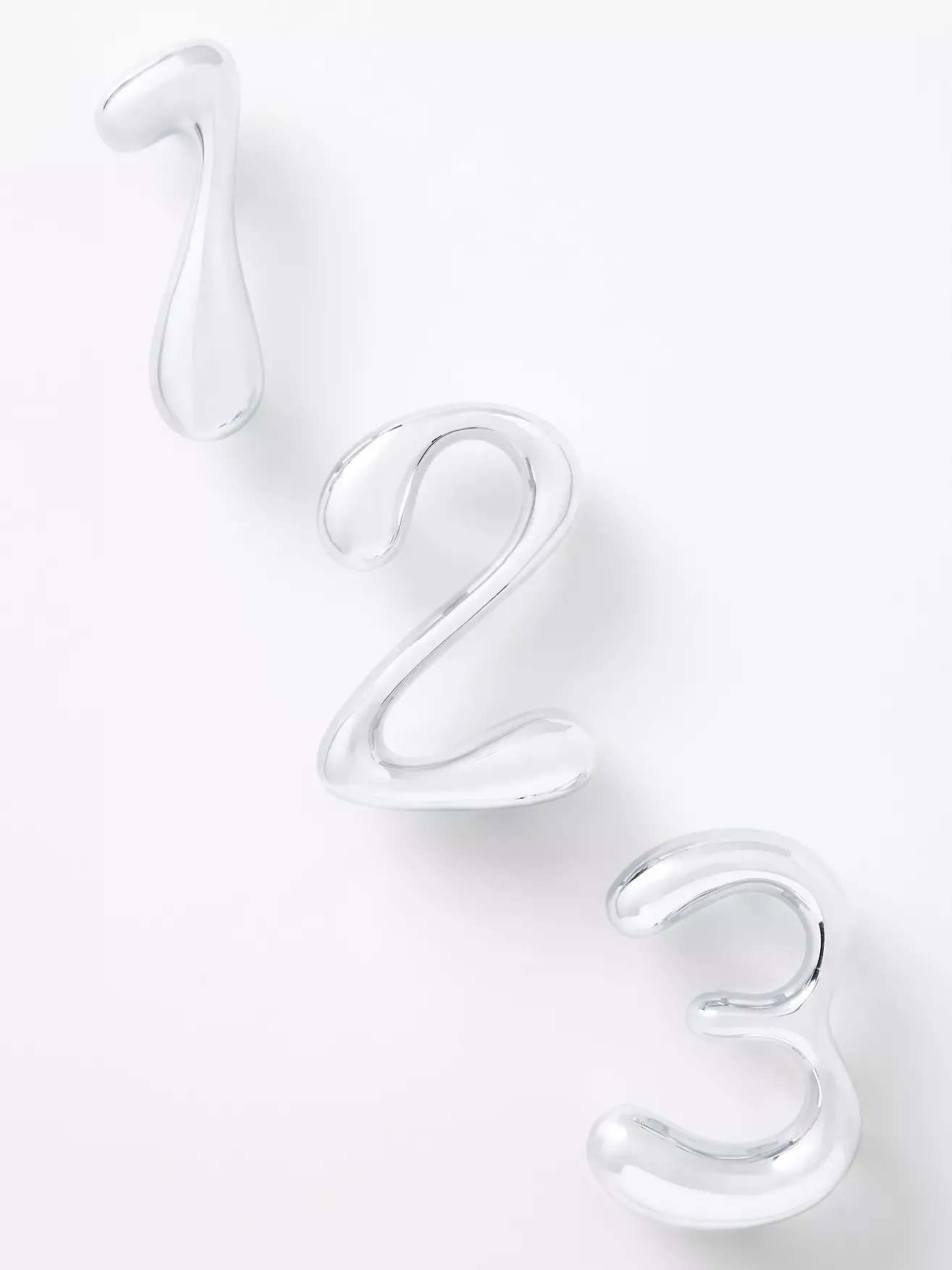 Odessa Bubble Polished Chrome House Numbers