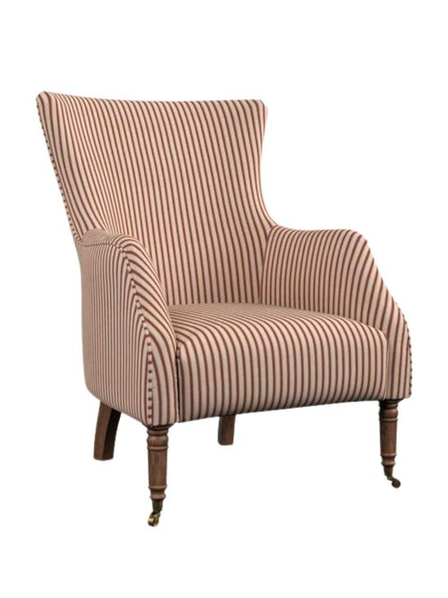 Bromley Wingback Chair, Natural Linen
