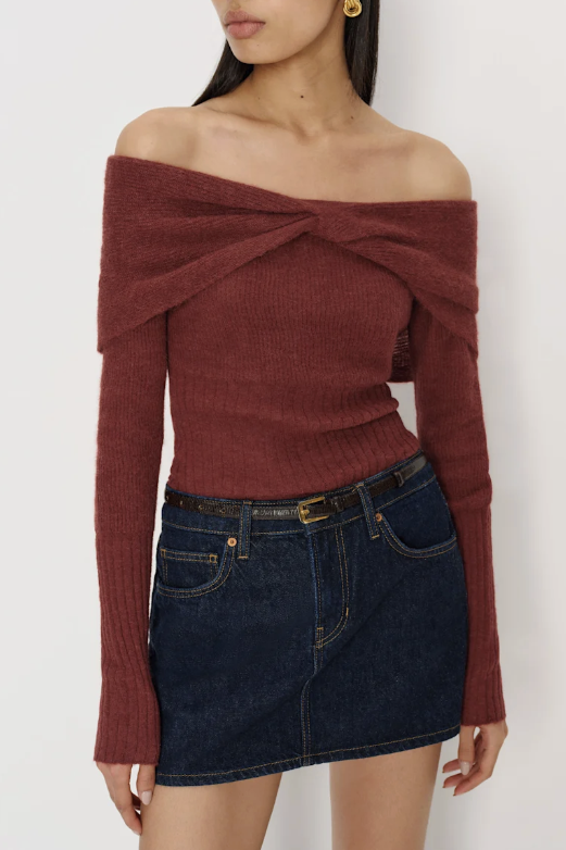 Reformation, Florie Twist Front Sweater