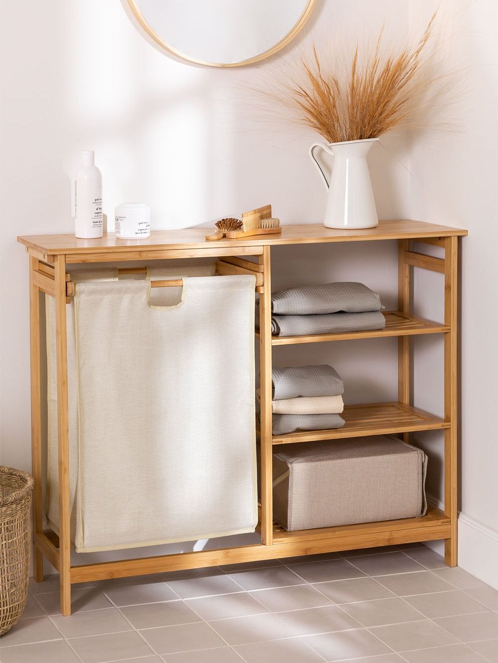 Laundry Basket Shelf 80x100 Cm Cormac