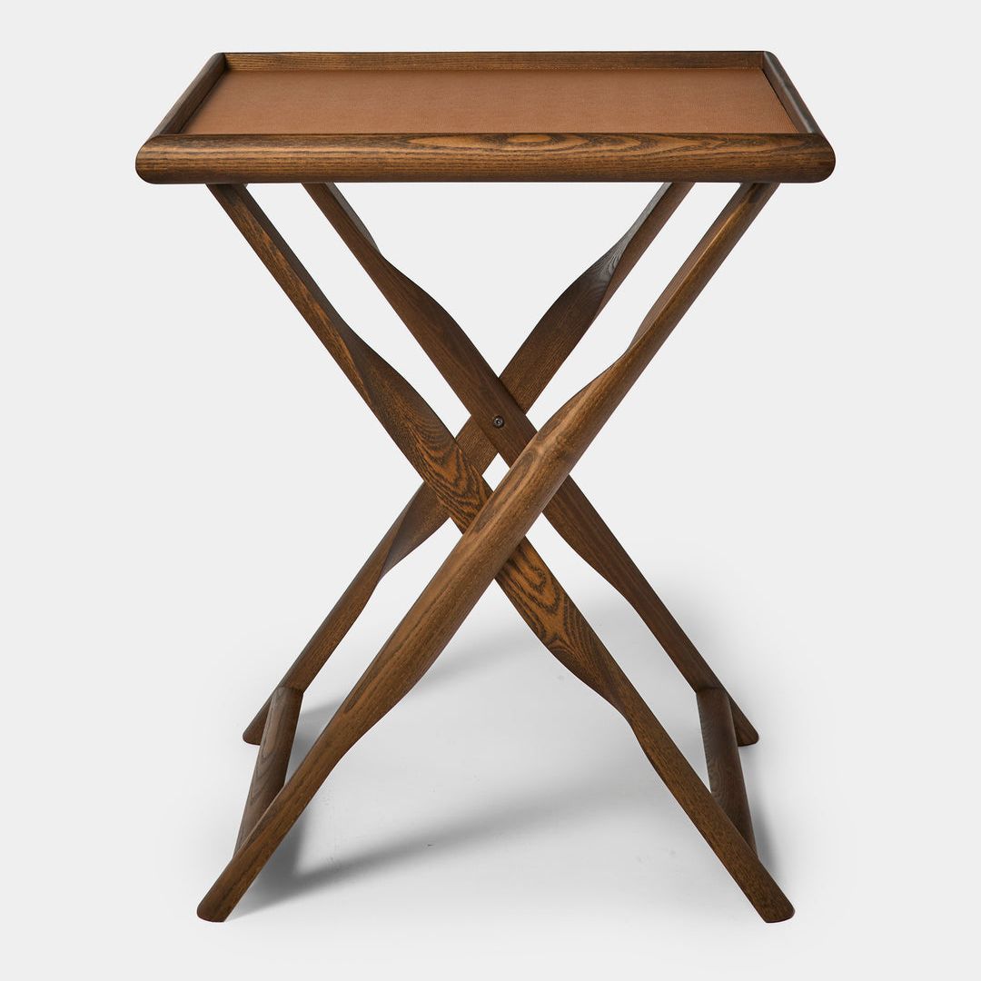 Giobagnara, Elica Leather and Wood Serving Table