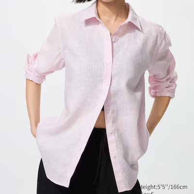 Uniqlo, Pink Linen Shirt