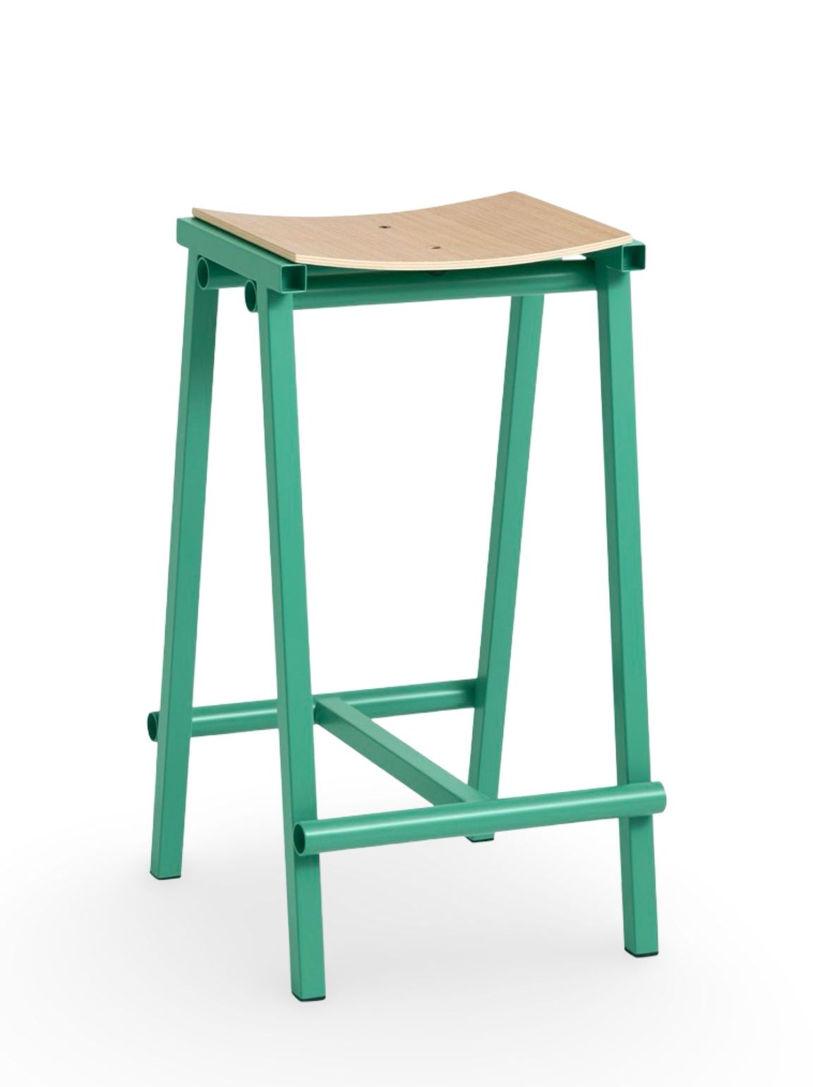 Hay Taburete 8 Bar Stool - 65cm / Soft Jade