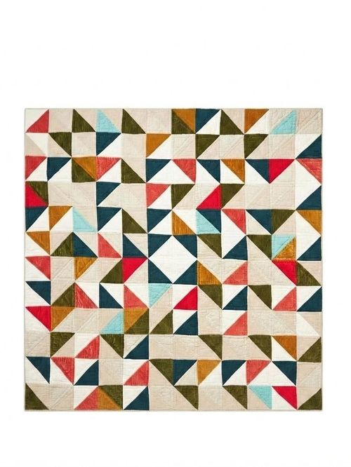 Colourful Patchwork Quilted Bedspread