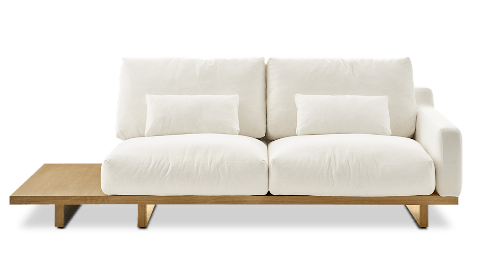 Mori Performance Fabric Single Arm 2 Seater Sofa