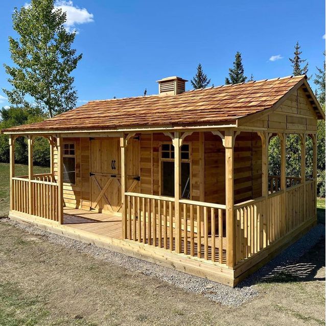 Cedarshed Farmhouse Western Red Cedar Wood Storage Shed | Wayfair