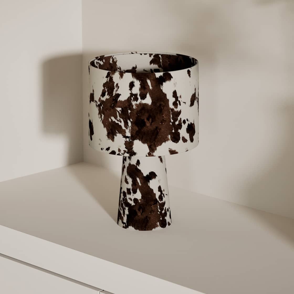 Fabric Cow Print Table Lamp