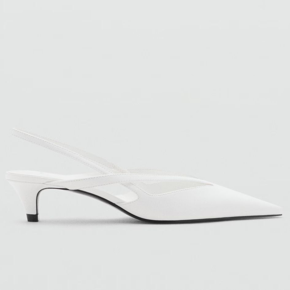 Mango kitten-heel pointed shoes