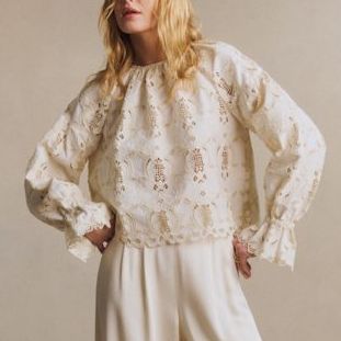 Aly Blouse - Ecru Lace - Organic Cotton - Organic Textile - S&amp;eacute;zane