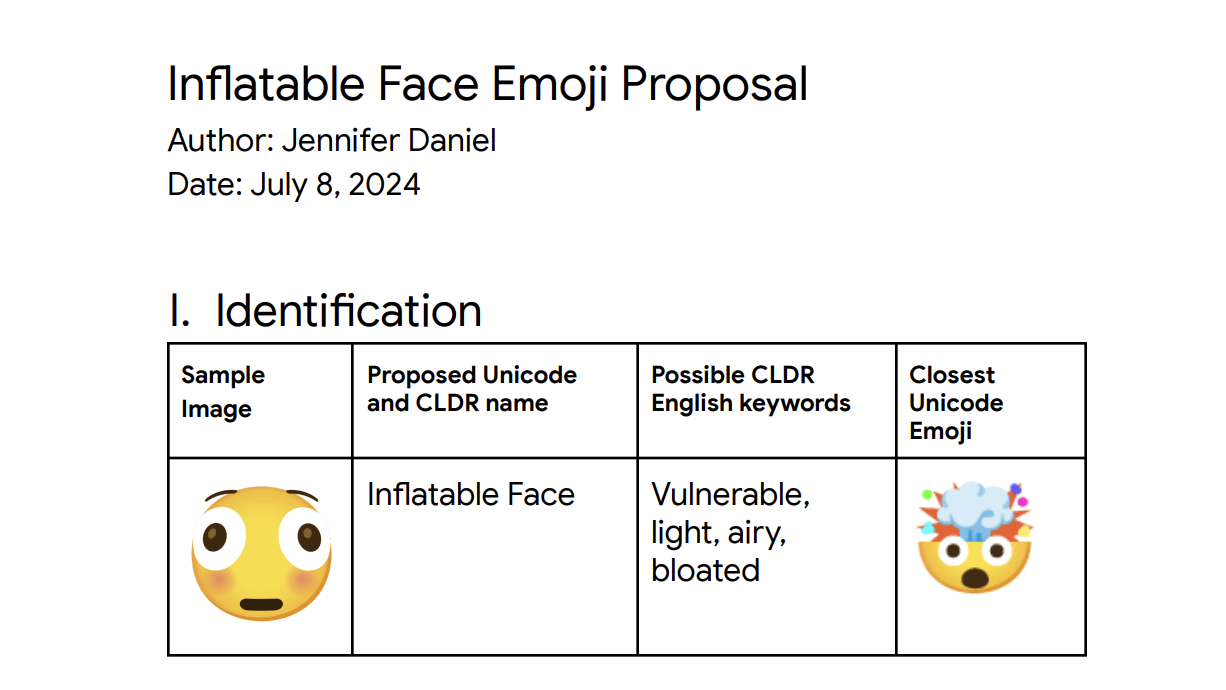 Inflatable face emoji