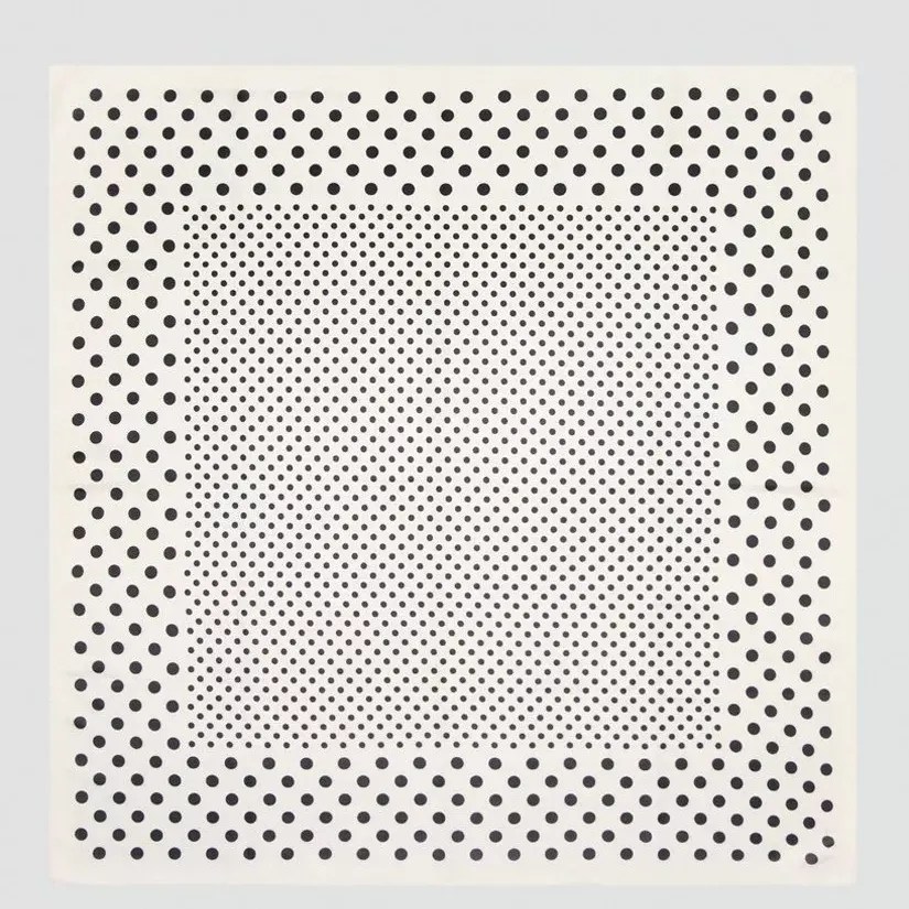 Mango Polka Dot Square Scarf, Raw