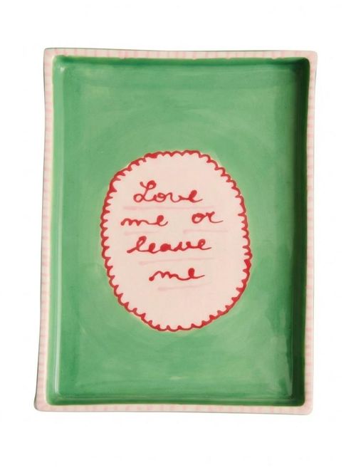 Love Me or Leave Me Stoneware Dish