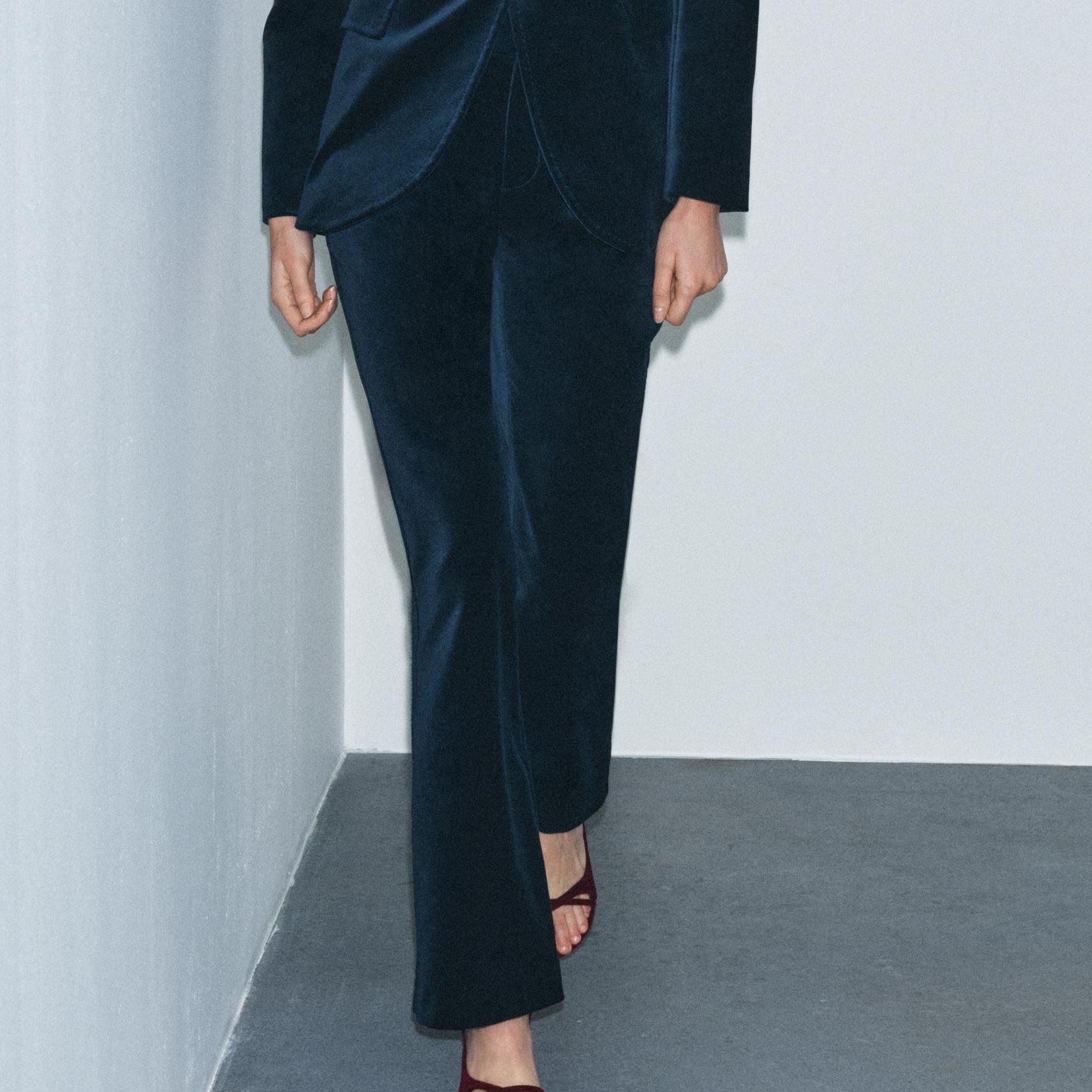 Flare Velvet Trousers Zw Collection