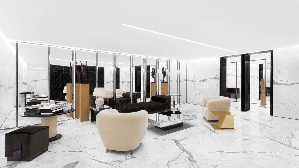 Hedi Slimane adds an African accent to a new private salon at