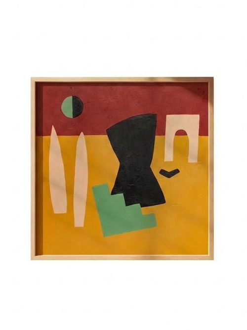 Geometric Abstract Art Print: Warm Earthy Tone