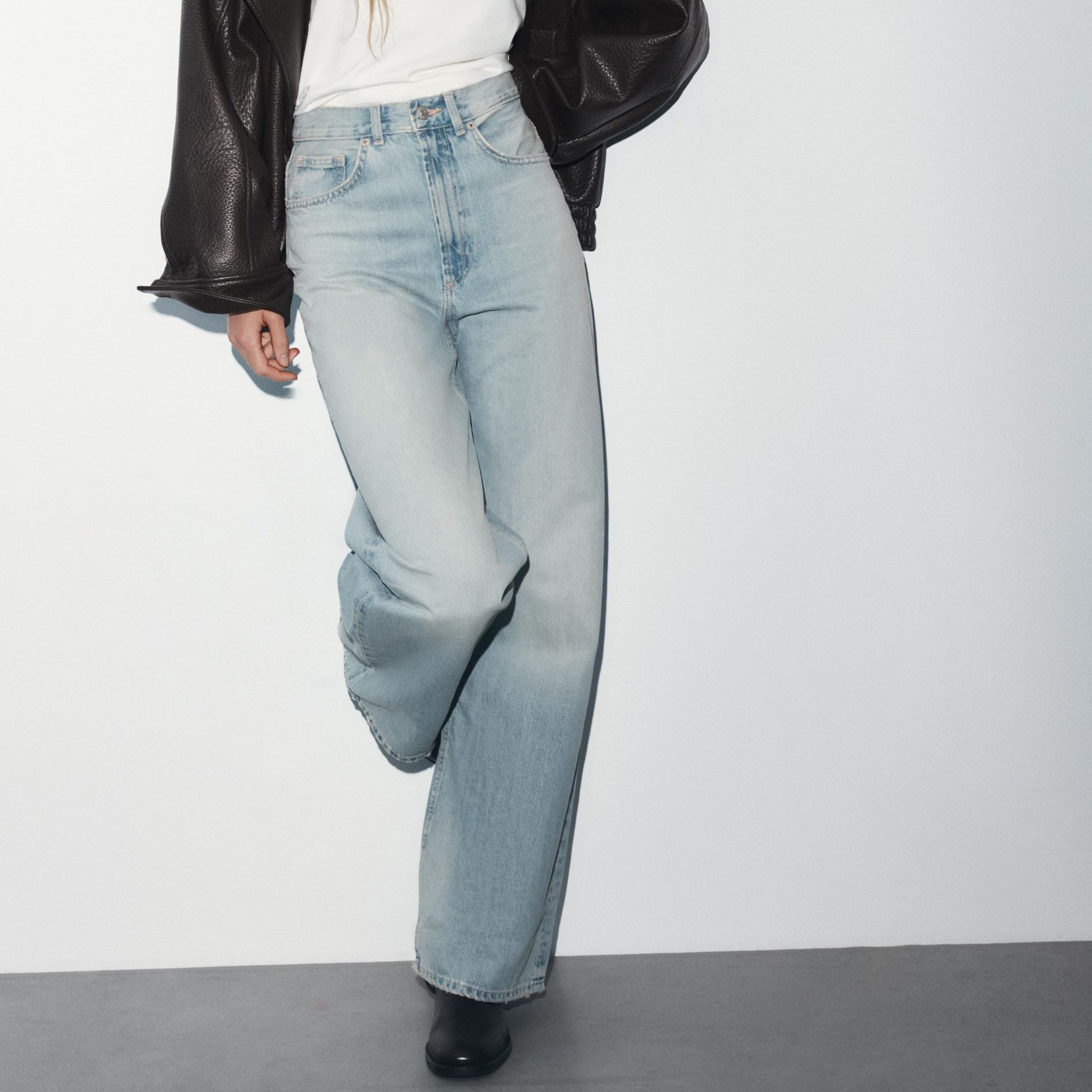 Trf Extra Wide-Leg High-Waist Jeans