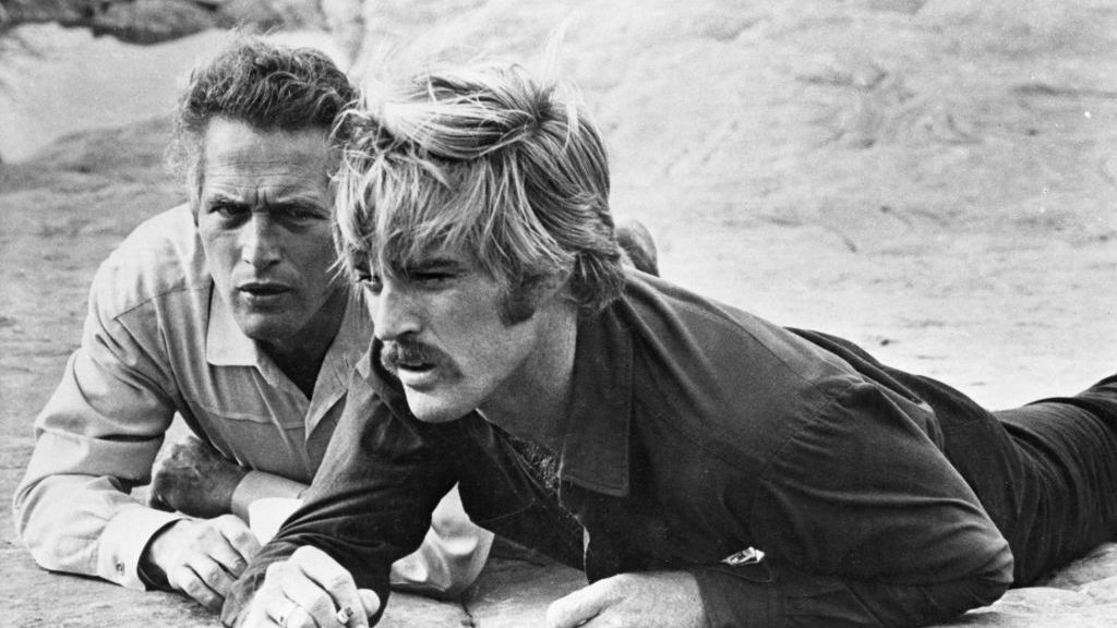 American actors Robert Redford as The Sundance Kid, and Paul Newman as Butch Cassidy in 'Butch Cassidy and the Sundance Kid', 1969.
