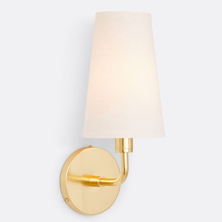 Rejuvenation, Ansel Sconce with Fabric Shade