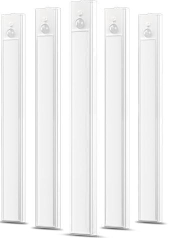Daphomeu 5 Pack 30cm Rechargeable Under Cupboard Kitchen Lights 3 Colors
