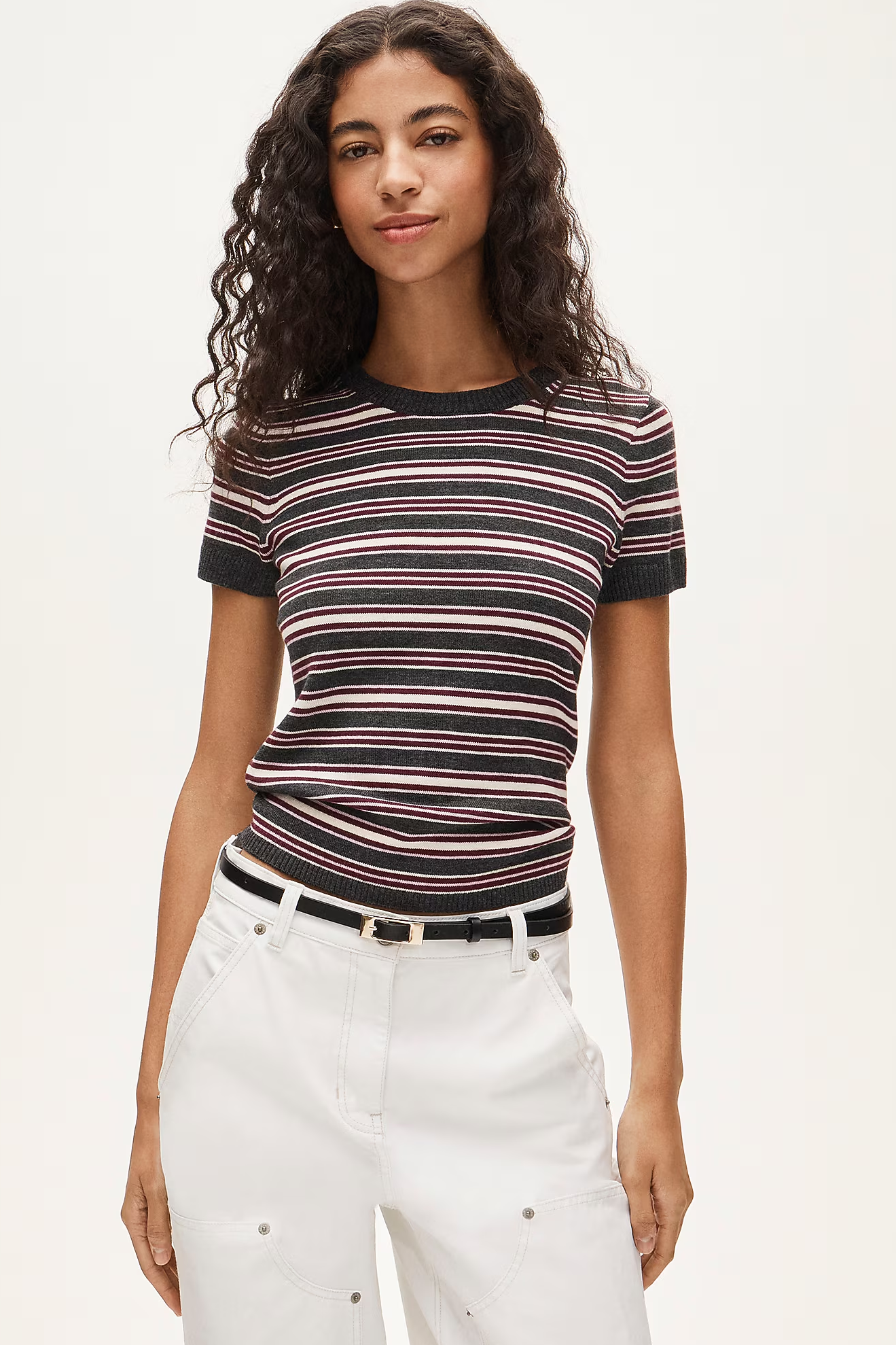 J.Crew, Carolyn Sweater-Tee in Striped Merino Wool
