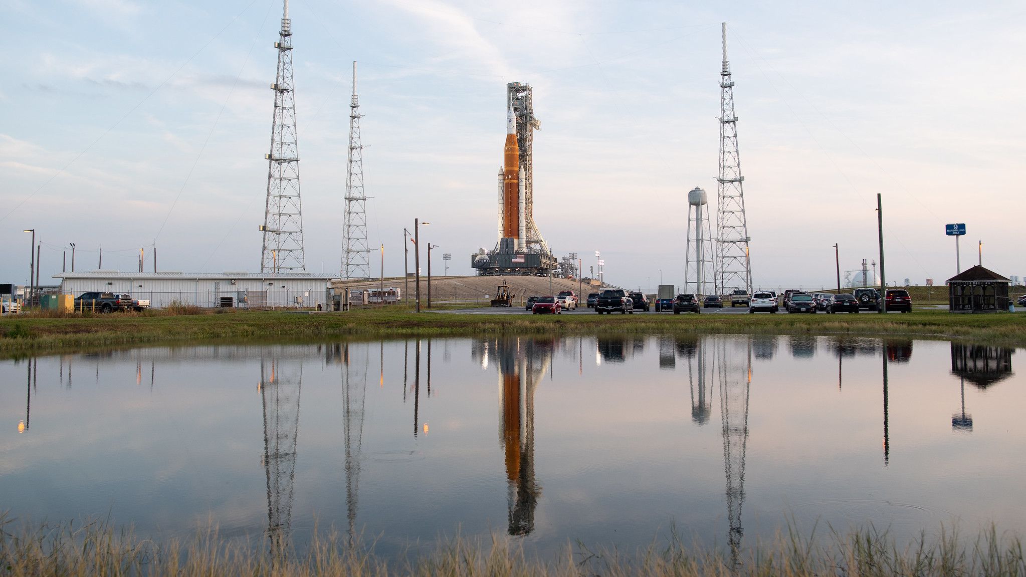 NASA Artemis 1 megarocket rolls to launch pad for moon mission | Space