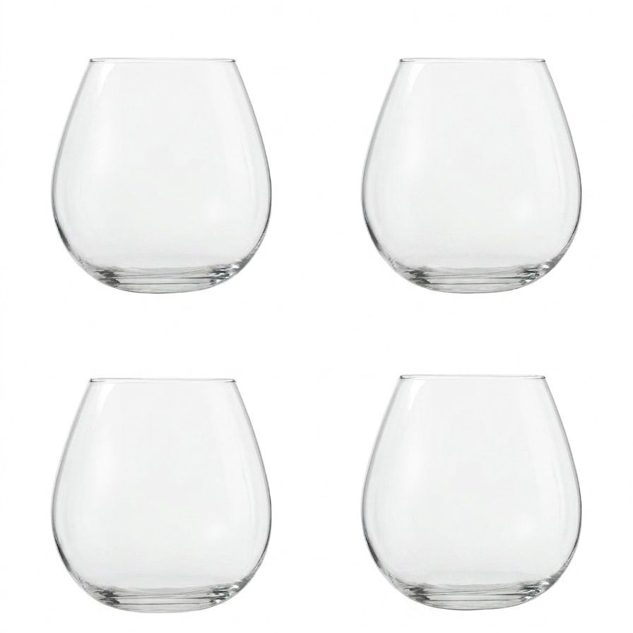 Habitat, Habitat Portofino Set of 4 Stemless Wine Glasses