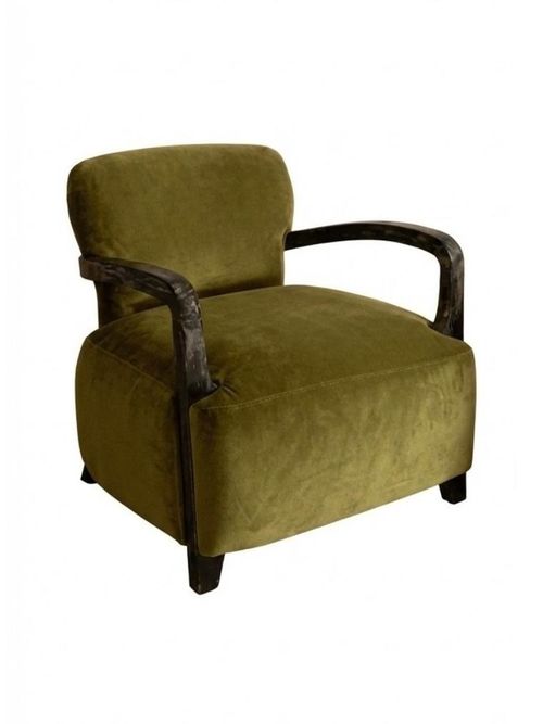 Aviator Armchair in Apple Green Velvet