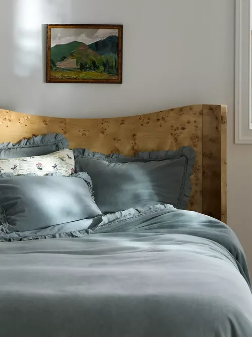 Victoria Cotton Velvet Ruffle Duvet Cover