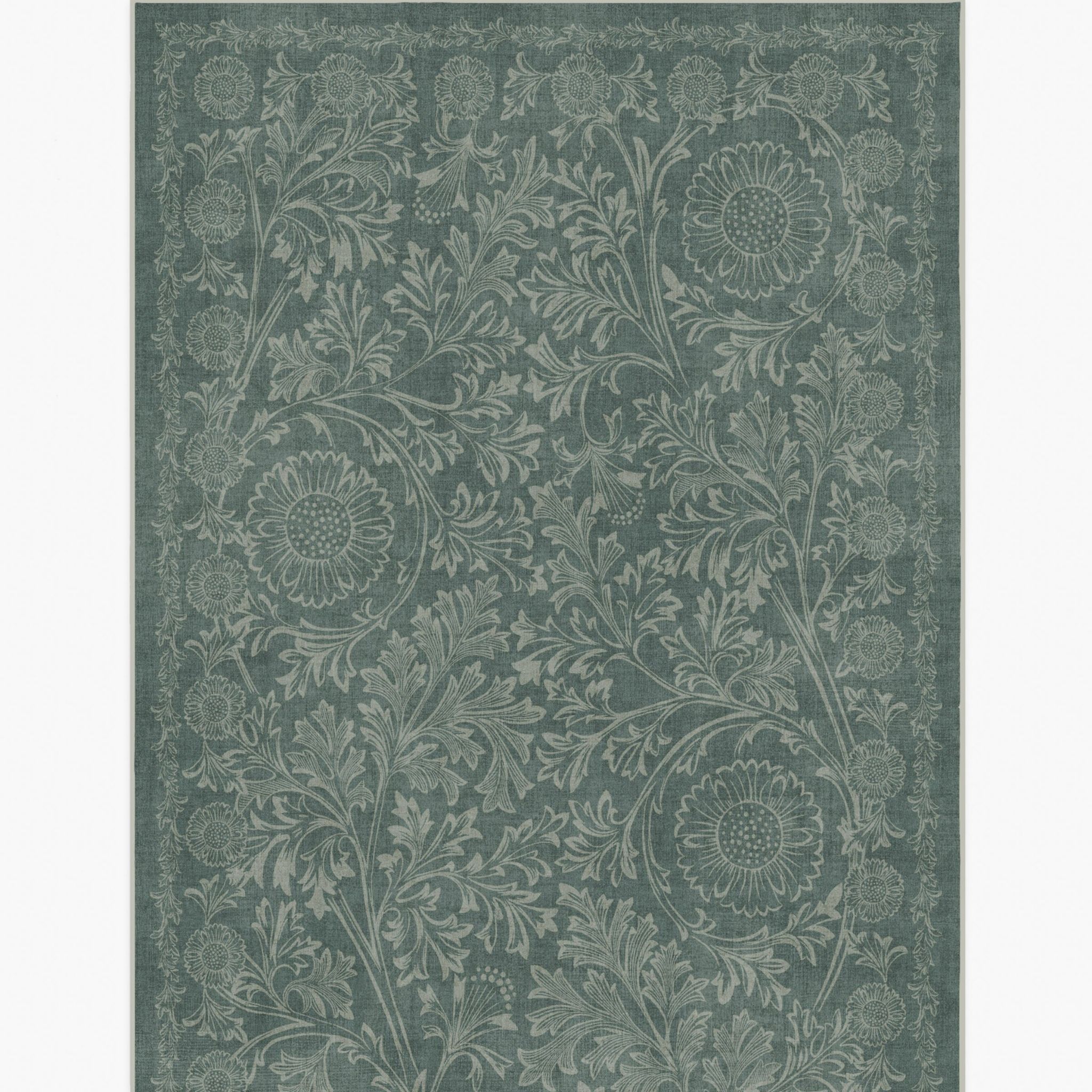 Chamomile Teal Green Rug by Morris &amp;amp; Co.