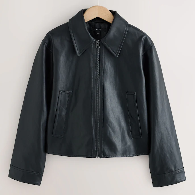 Next, Black Faux Leather Jacket