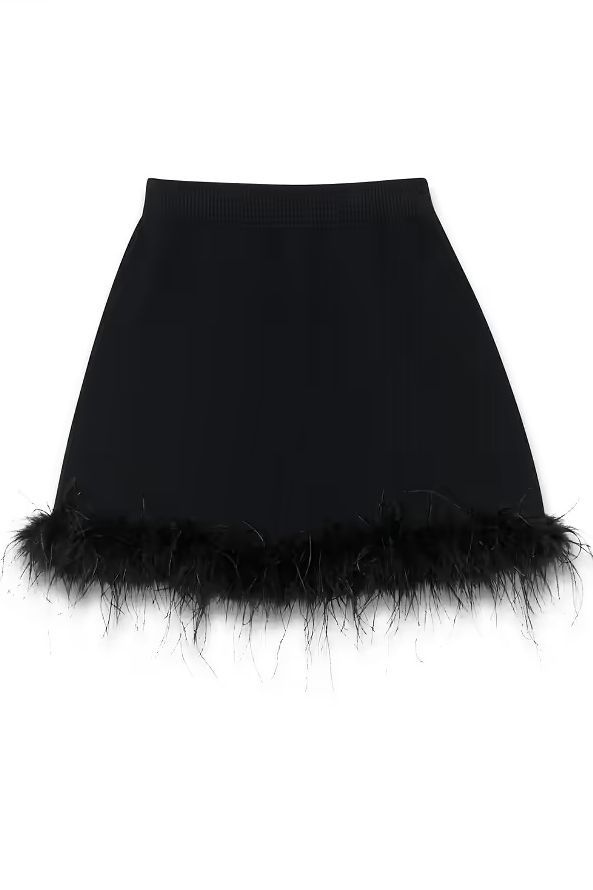 NeverFullyDressed jake skirt with feather trim