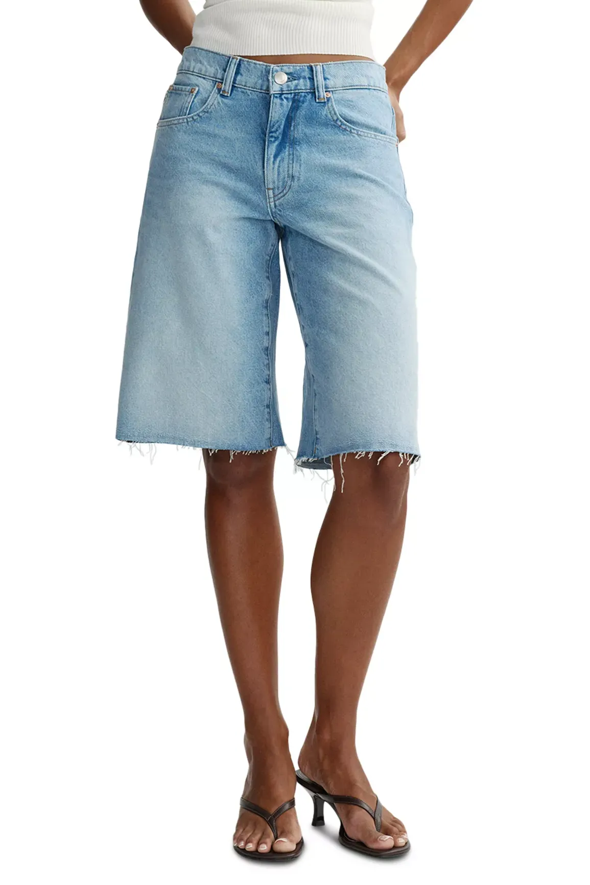 Abby Relaxed Denim Bermuda Shorts