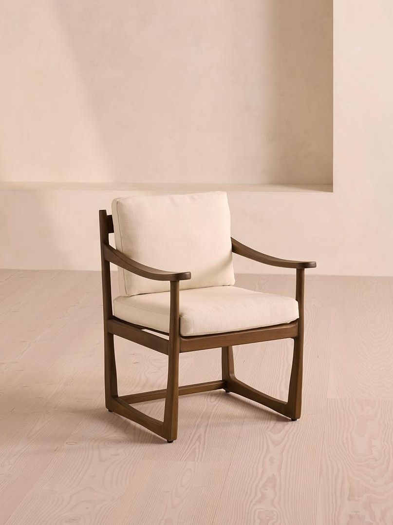 Morena Outdoor Dining Chair, Off White