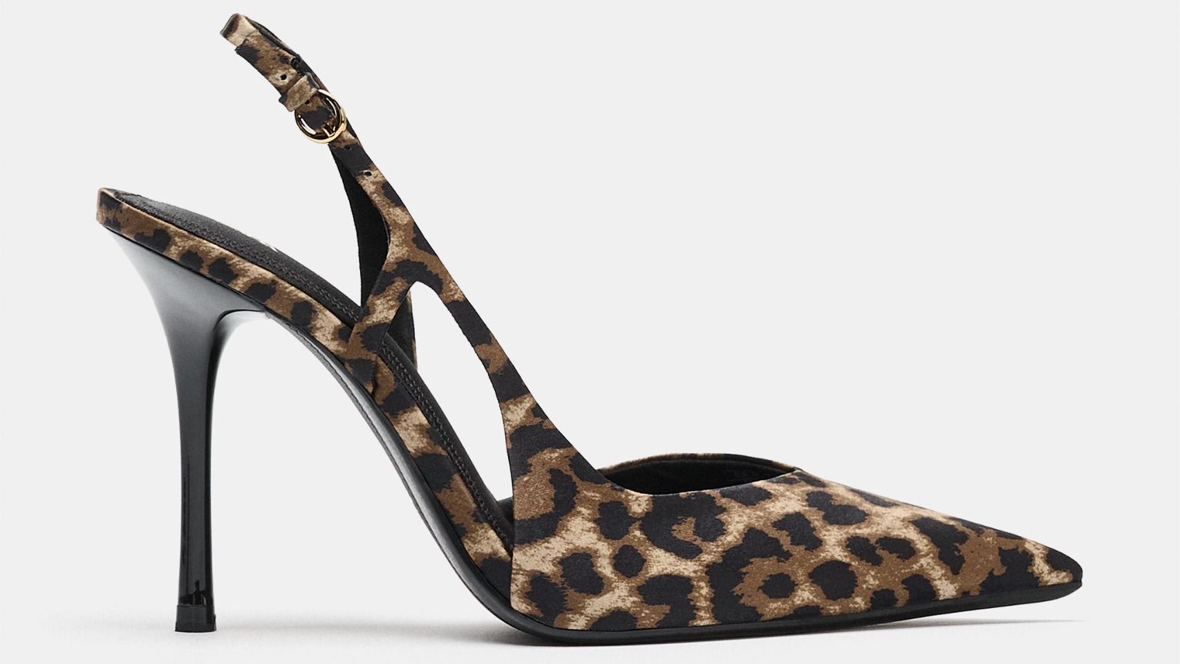 Printed High Heel Shoes - Leopard - 5