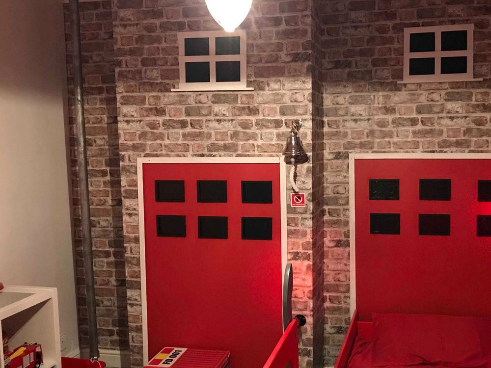 Fire Station Bedroom Ideas Wallpaper Mural Children's Room Fire