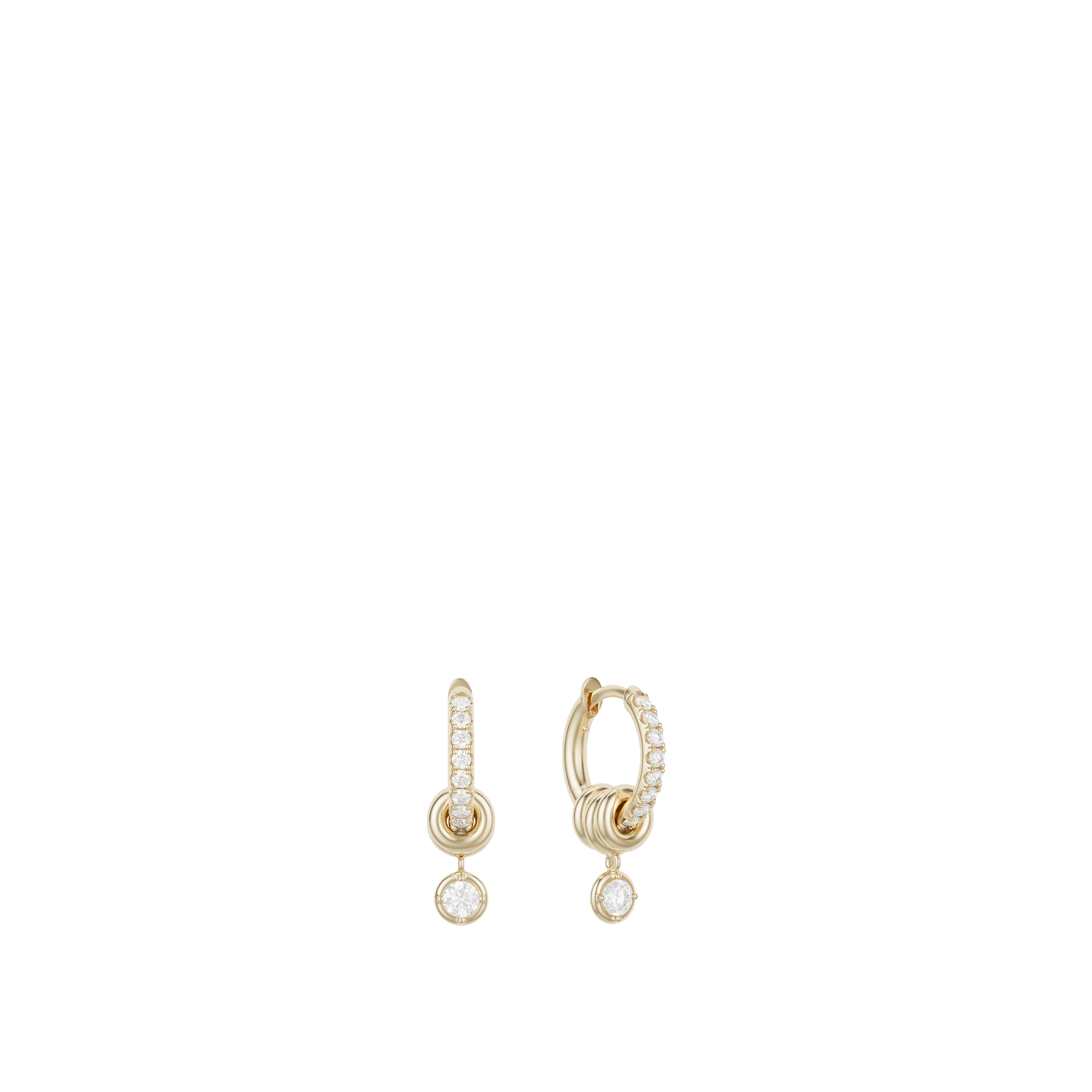 Zahra Pave Earrings - White Diamond