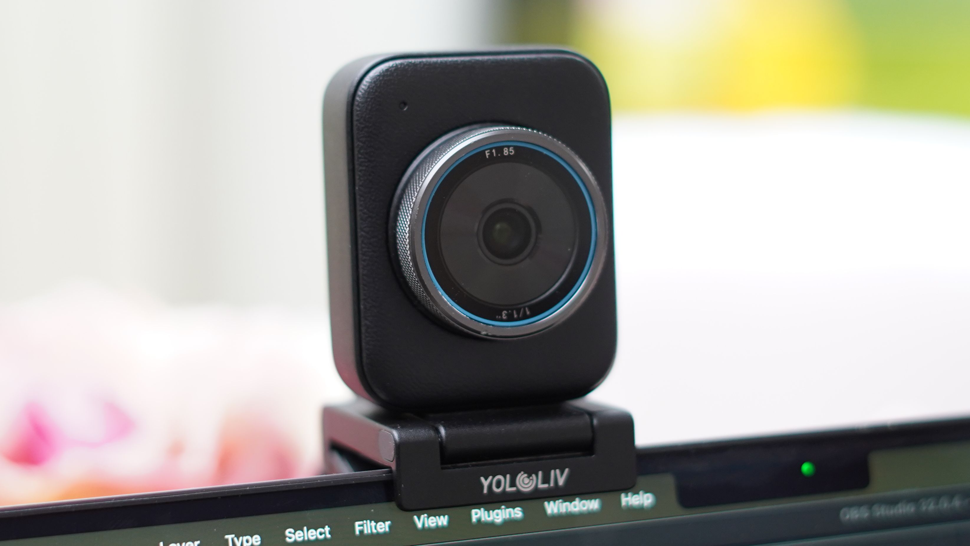 YoloCam S3 on a laptop in portrait mode