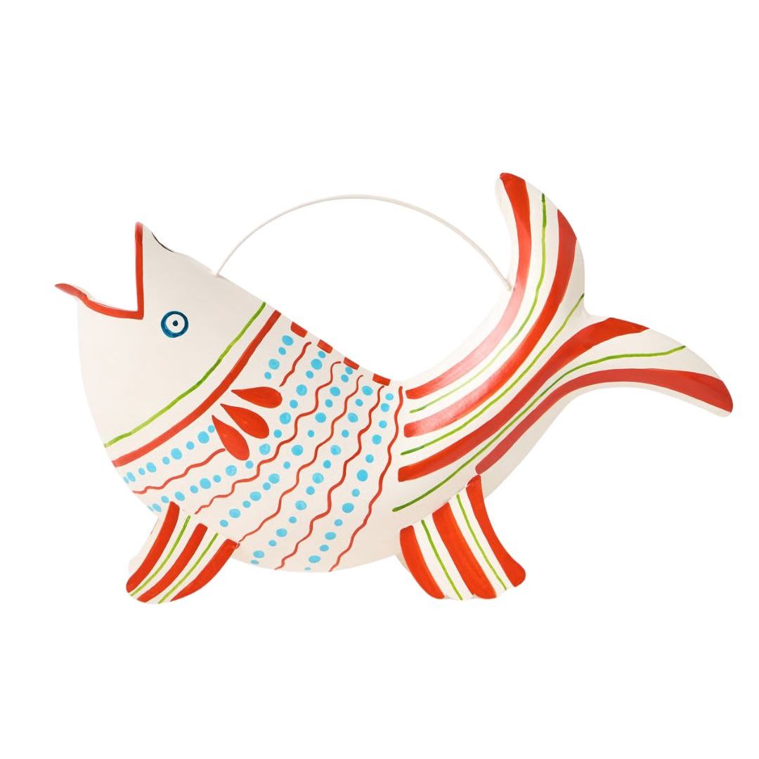 Oliver Bonas, Fish Blue &amp;amp; Red Watering Can