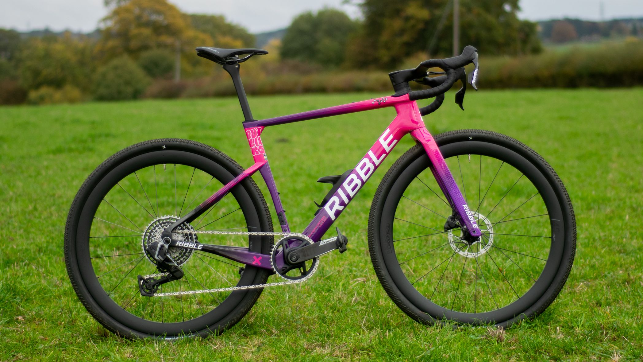 A pink and purple Ribble Ultra Grit