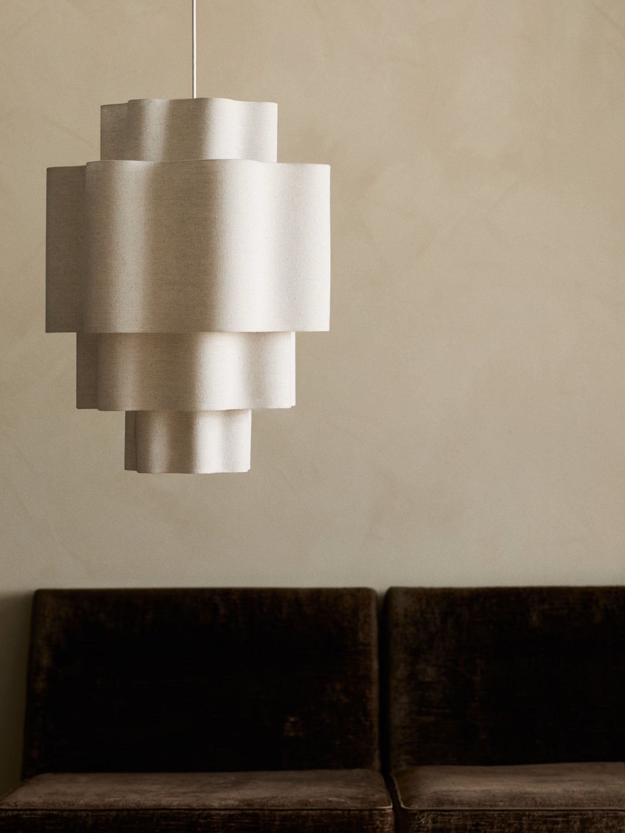 Fabric-Covered Pendant Light