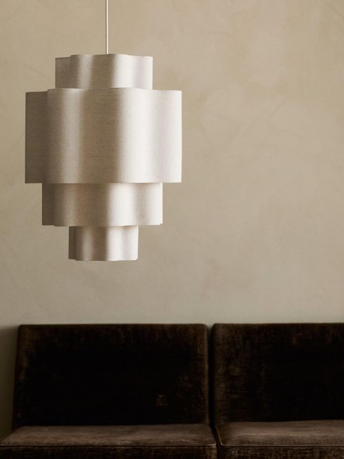 Fabric-Covered Pendant Light
