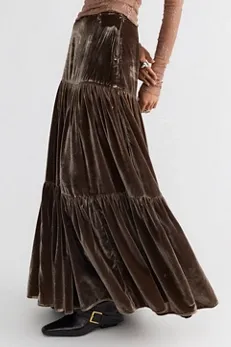 Juliette Velvet Maxi Skirt