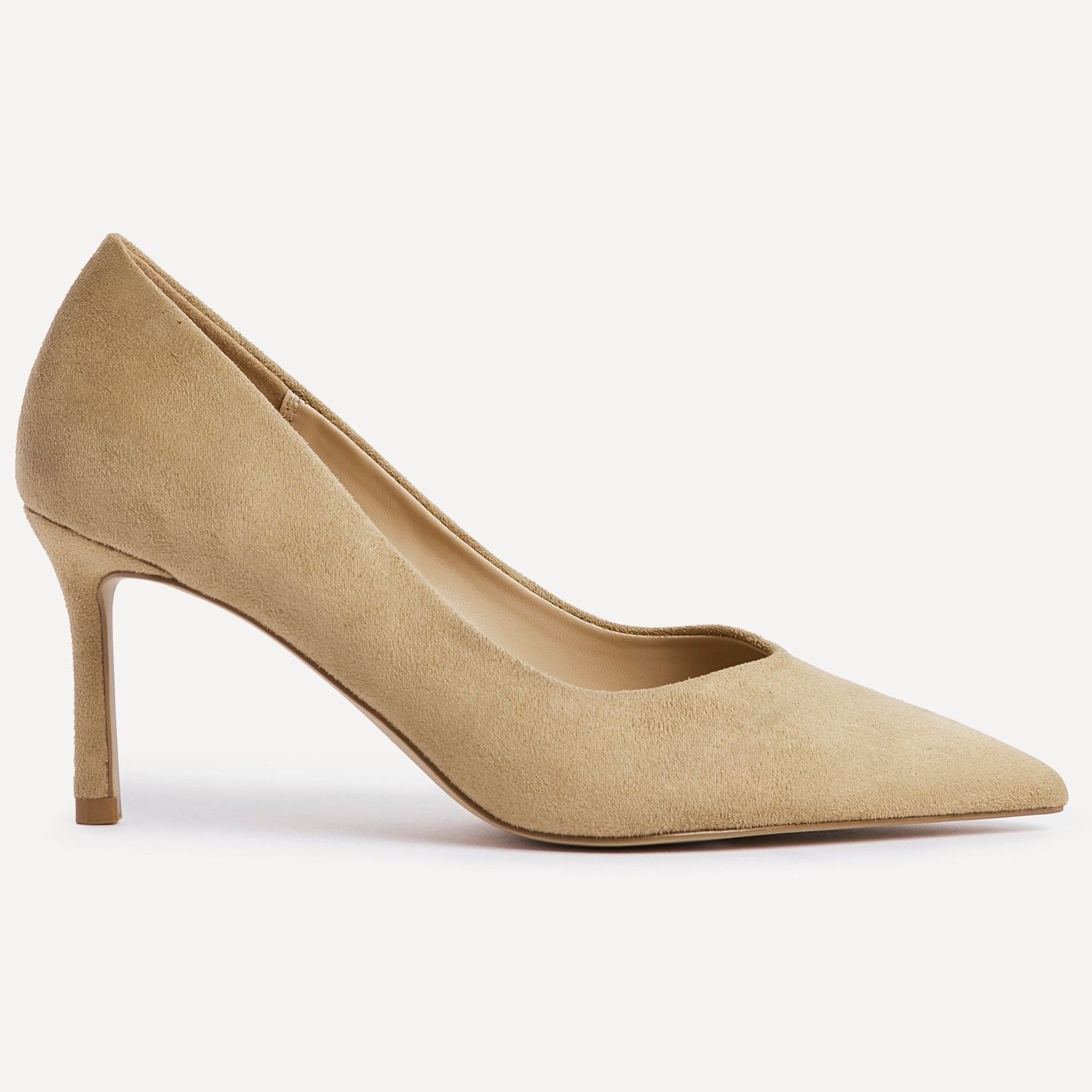 Classic Camel Faux Suede Court Heels