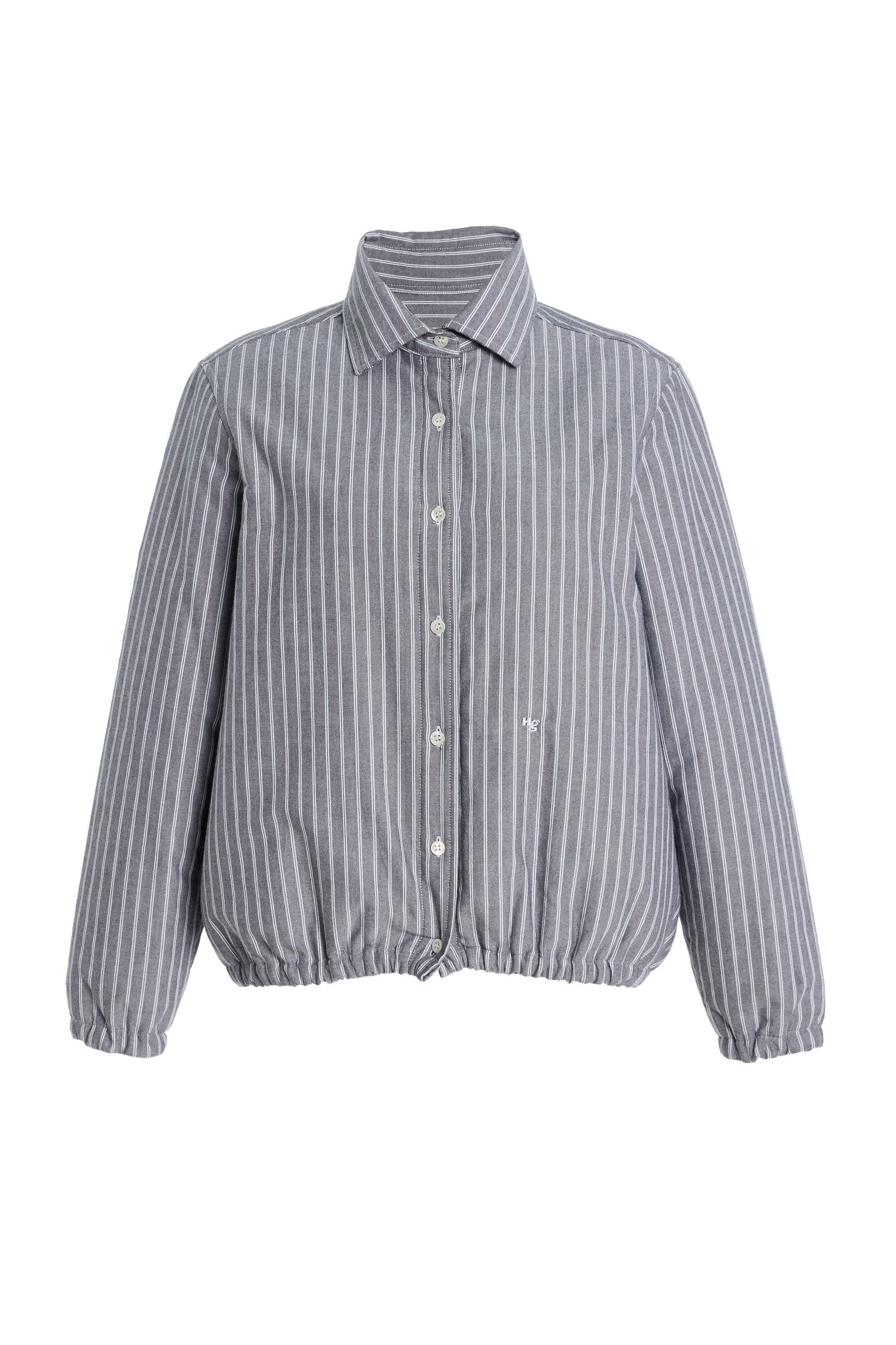 Striped Cotton Oxford Bomber Jacket