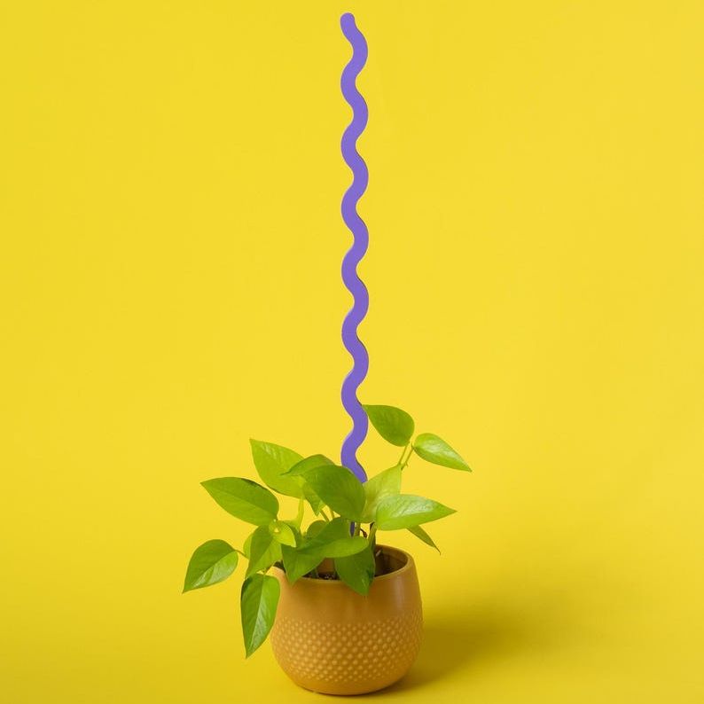 Support That Grows With Your Plant - Up to 134 Cm! Extra Long Modular Wavy Stick Plant Trellis | Free Velcro Strip, Many Colors Available