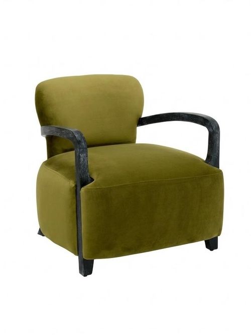 Aviator Armchair in Apple Green Velvet