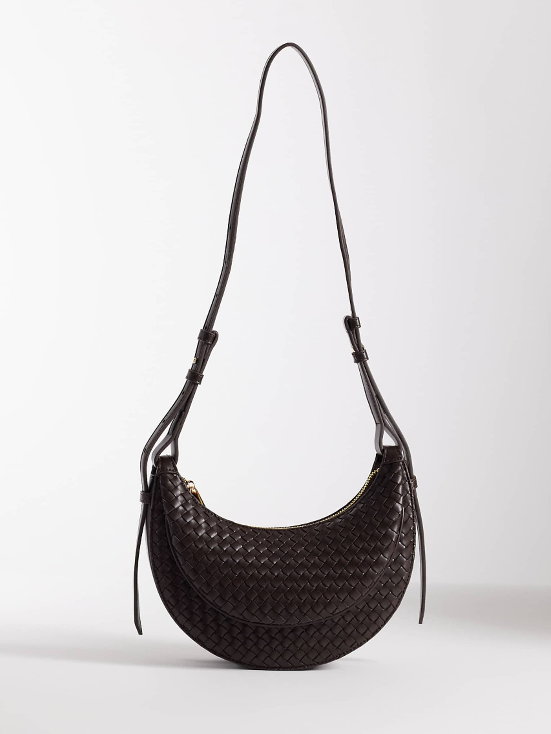 Jw Pei Sharon Woven Crossbody Bag in Coffee Brown